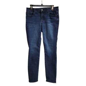 Old Navy Rockstar Womens Sz 12 Built In Sculpt Pull On Jeans Dark Stretch Skinny